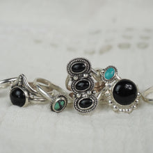 Load image into Gallery viewer, Black onyx Triplet ring