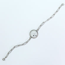 Load image into Gallery viewer, Handmade sterling silver bracelet Austin Texas metalsmith fabrication southwestern elegant minimal
white buffalo turquoise